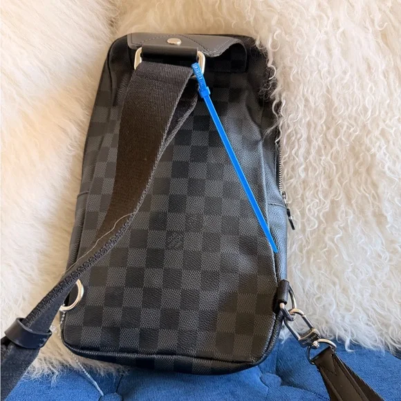 LOUIS VUITTON Avenue Sling Bag Damier Graphite Backpack shoulder - Picture 5 of 7